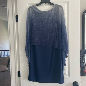 Chic Asymmetrical Blue Dress